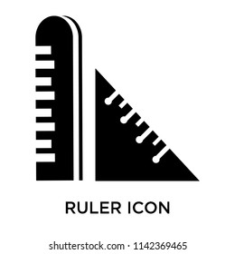 Ruler icon vector isolated on white background for your web and mobile app design, Ruler logo concept