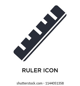 Ruler icon vector isolated on white background for your web and mobile app design, Ruler logo concept