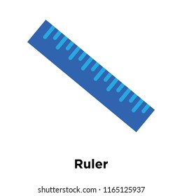 Ruler icon vector isolated on white background, Ruler transparent sign , colorful equipment symbols