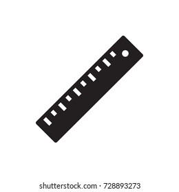 ruler icon vector isolated on white background