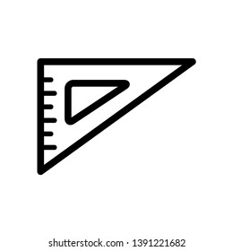 Ruler icon vector line art