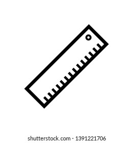 Ruler icon vector line art