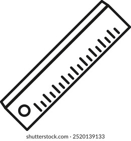 Icono de Regla Icono de línea de Vector Diseño