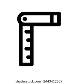 icono de regla. icono de línea vectorial para su sitio web, móvil, presentación y diseño de logotipo.