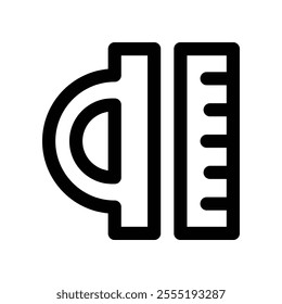 ruler icon. vector line icon for your website, mobile, presentation, and logo design.