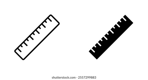 Ruler Icon vector. liner and flat style icons set.