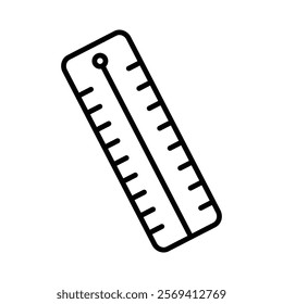 Ruler icon Vector logo outline