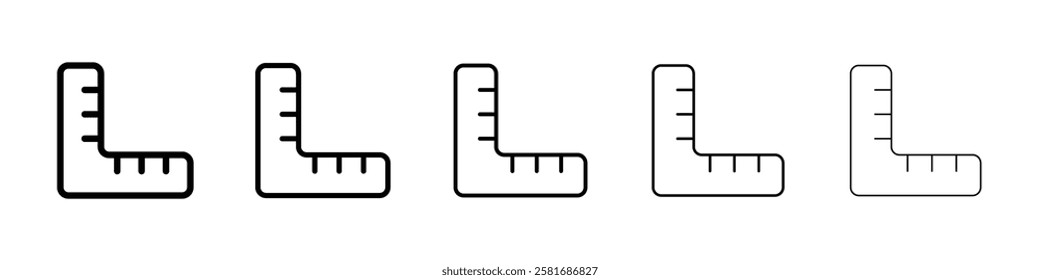 Ruler icon Vector logo sign