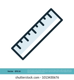 Ruler Icon Vector Logo Template Illustration Design. Vector EPS 10.