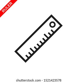 ruler icon vector logo template