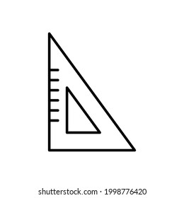 signo de herramienta de medida de icono vectorial de icono de regla