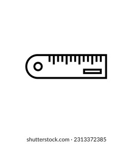 Ruler icon vector measuring. Black icon. Modern flat design vector illustration, quality concept for web banners, web and mobile applications, infographics. Vector icon isolated on white background