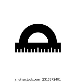 Ruler icon vector measuring. Black icon. Modern flat design vector illustration, quality concept for web banners, web and mobile applications, infographics. Vector icon isolated on white background