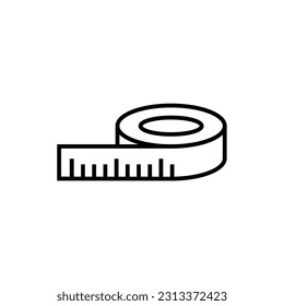 Ruler icon vector measuring. Black icon. Modern flat design vector illustration, quality concept for web banners, web and mobile applications, infographics. Vector icon isolated on white background