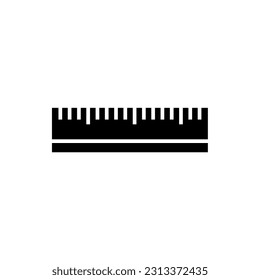 Ruler icon vector measuring. Black icon. Modern flat design vector illustration, quality concept for web banners, web and mobile applications, infographics. Vector icon isolated on white background