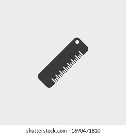 ruler icon. ruler vector on gray background