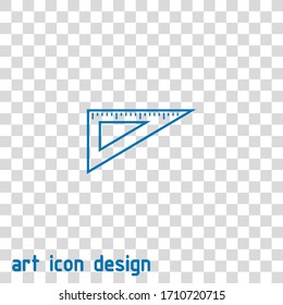 Ruler icon vector on isolated background