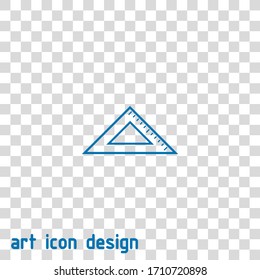Vector de icono de regla en fondo aislado