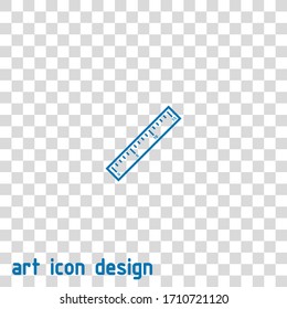 Vector de icono de regla en fondo aislado