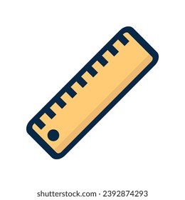 Ruler icon vector on trendy design