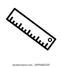 ruler icon vector on white background. measuring instrument icon