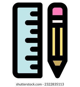 ruler icon vector pencil icon vetor illustration for school pencil icon ruler vector