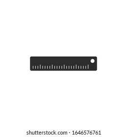 ruler Icon vector sign isolated for graphic and web design. ruler symbol template color editable on white background.