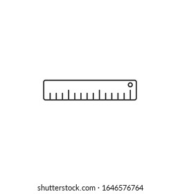 ruler Icon vector sign isolated for graphic and web design. ruler symbol template color editable on white background.