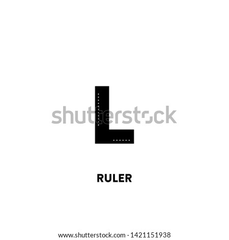 ruler icon vector. ruler sign on white background. ruler icon for web and app