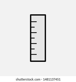 Ruler Icon - Vector, Sign and Symbol for Design, Presentation, Website or Apps Elements.
