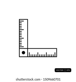 Ruler Icon Vector - Sign or Symbol