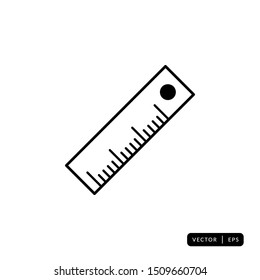 Ruler Icon Vector - Sign or Symbol