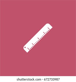 ruler icon. vector sign symbol on white background