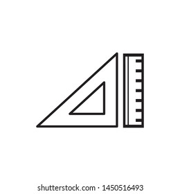 ruler icon vector simple design