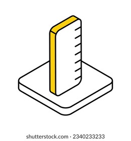 Ruler icon, vector stock illustration.