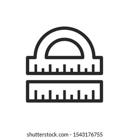 Ruler icon vector symbol isolated illustration EPS 10