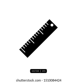Ruler Icon Vector - Symbol or Sign