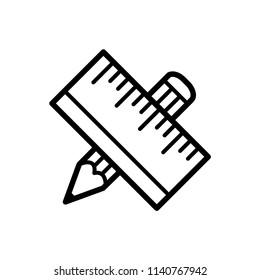 ruler icon vector template