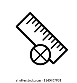 ruler icon vector template