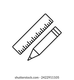 diseño del logotipo de la ilustración de la plantilla de vectores de iconos de regla