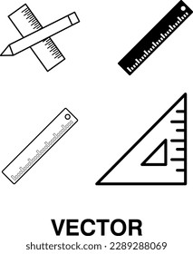 Ruler icon vector trendy style illustration on white background..eps