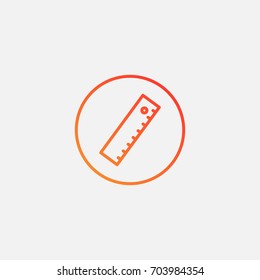 Ruler icon.gradient illustration isolated vector sign symbol