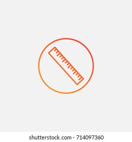 Ruler icon.gradient illustration isolated vector sign symbol