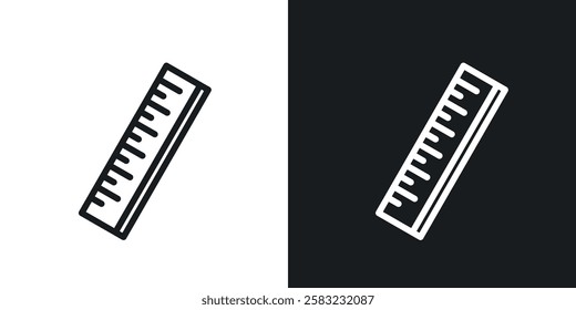 Ruler icons in black and white liner strokes for web design.