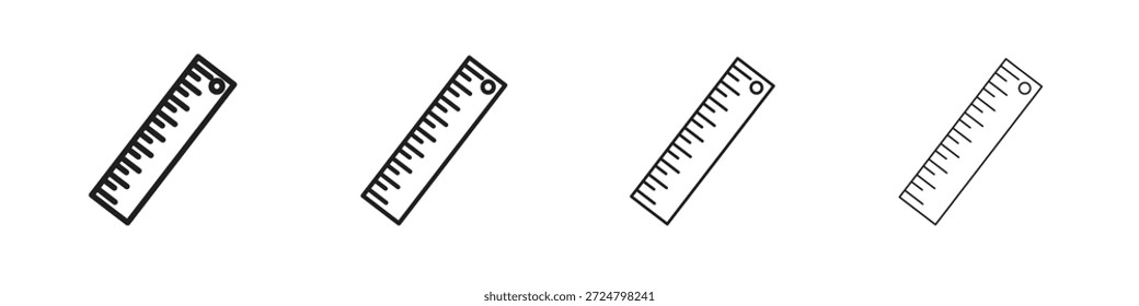 Ruler icons line vector collection. Pixel perfect vector icon