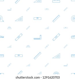 ruler icons pattern seamless white background. Included editable line level ruler, protractor, triangle ruler, measuring tape, measure tape icons. icons for web and mobile.