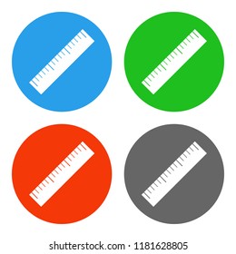 RULER icons set. Measuring tool symbol. Vector.