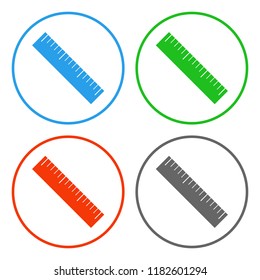RULER icons set. Vector.