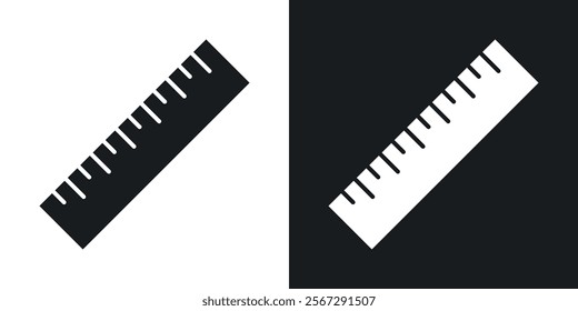 Ruler icons in solid black and white colors