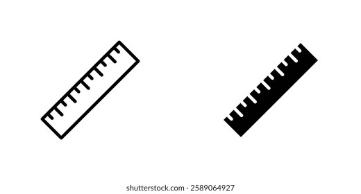 Ruler icons thin line illustrations designs